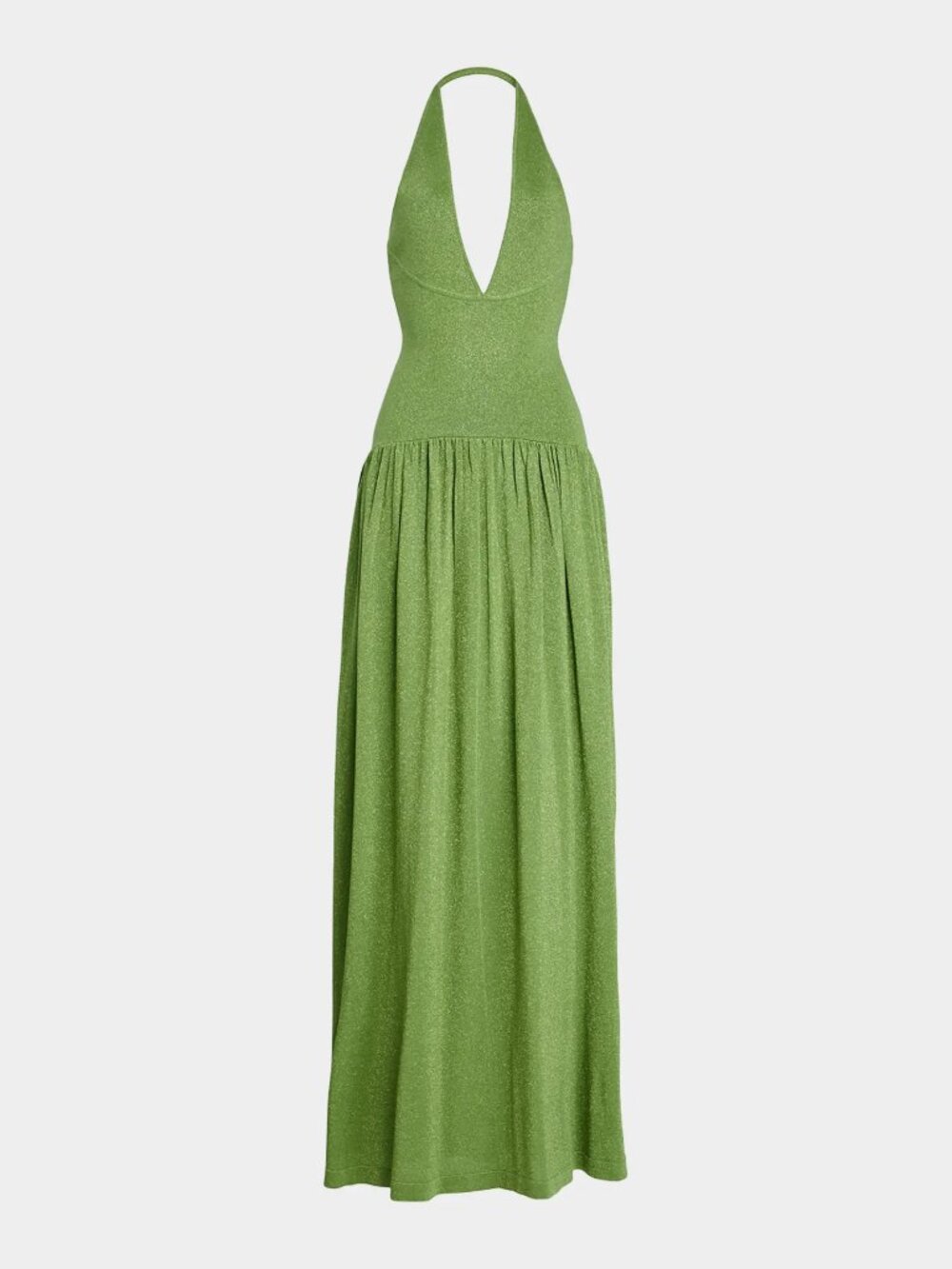 Retrofete Marcelle dress in metallic kiwi